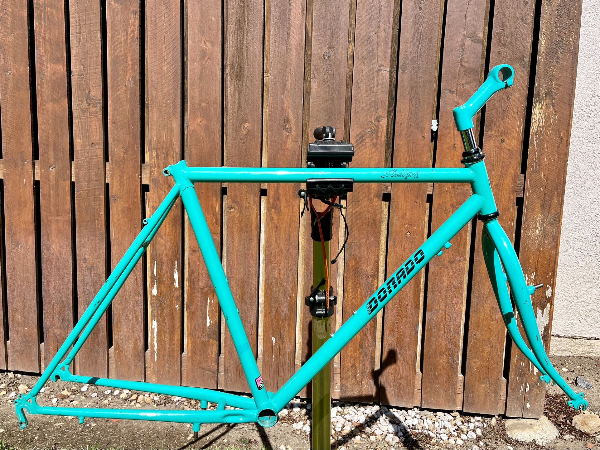 Dorado Sherpa Vintage MTB Frame/Fork Set 80’s Teal 4130 Cro Moly Steel Med 49cm