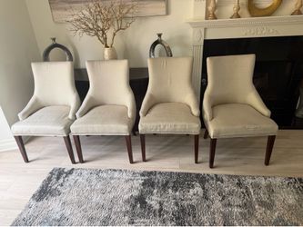 Tufted button upholstered chairs- set of 4