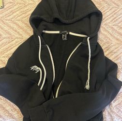 Forever 21 Black Zip-Up Hoodie