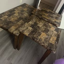 Coffee table and 2 side tables