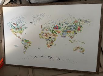 Lovely map of the world perfect for a child’s playroom or nursery