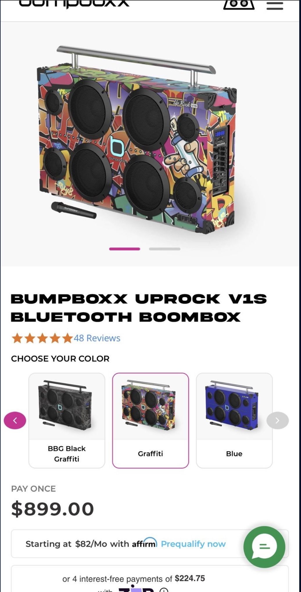 Bumpboxx Uprock V1S Bluetooth Boombox