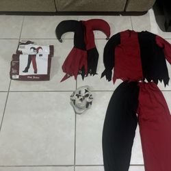 Evil jester kids medium Halloween costume