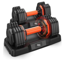 55lb Adjustable Dumbbells 