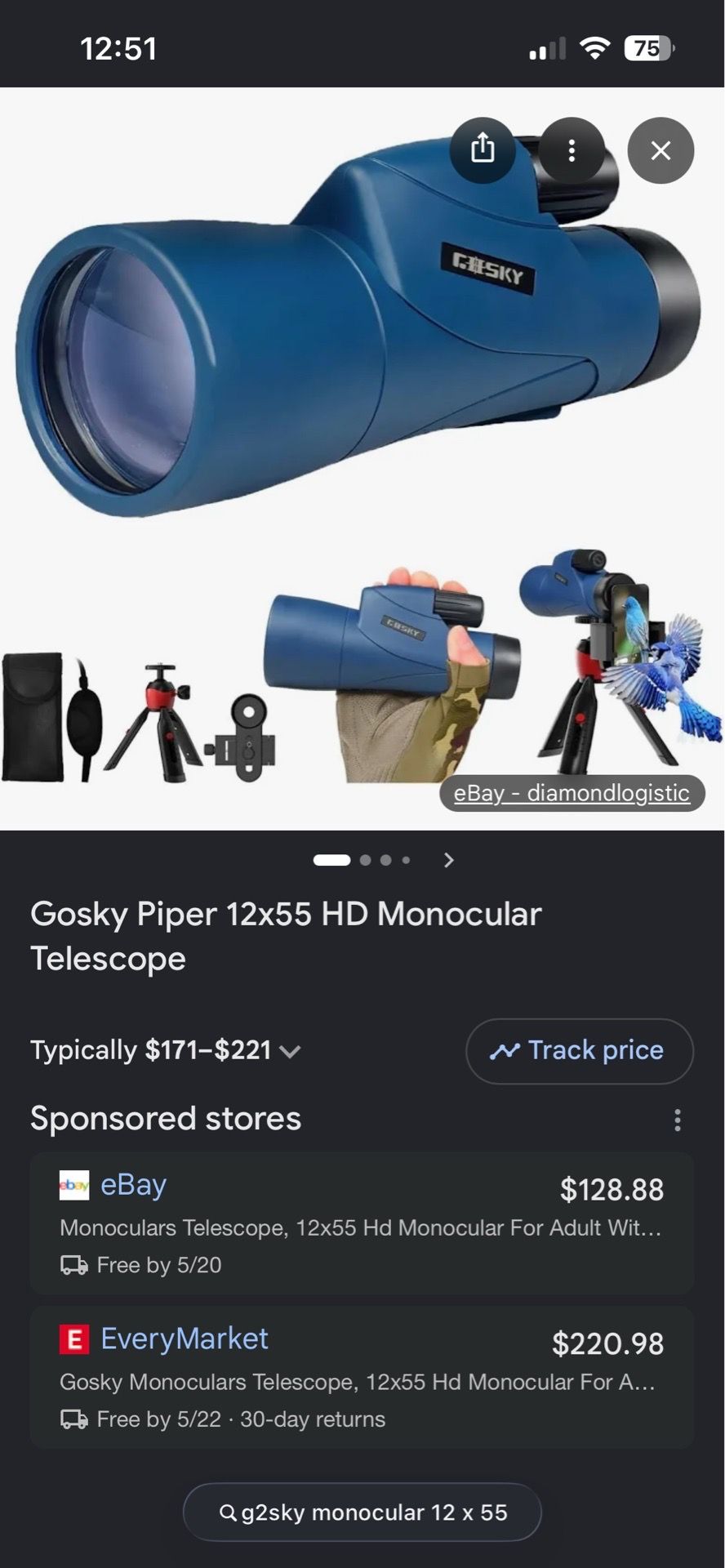Monocular 12 X 55