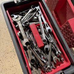 Tool Box Of Random Wrenches And Tools