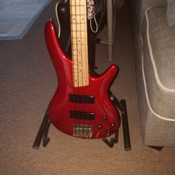 Beautiful IBANEZ  Bass Candy  Apple 🍎Maple Neck