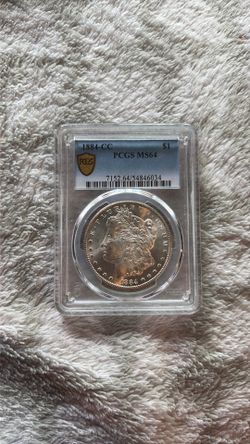 1884 CC Morgan Dollar PCGS MS64 Clean