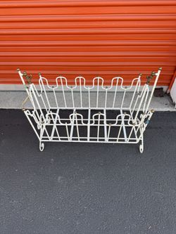 Vintage Metal Doll Cradle Bed