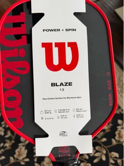 Wilson pickle ball paddles blaze and cadence