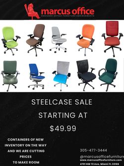 STEELCASE CHAIRS STARTING AT $49.99