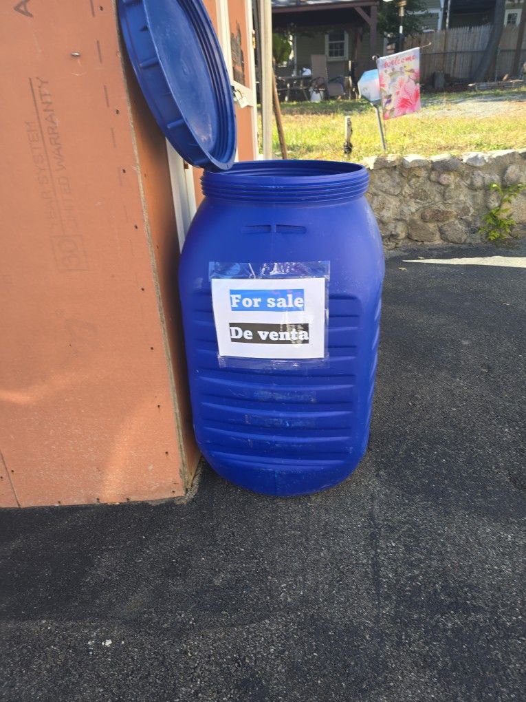 55 Gallon Blue Shipping Barrels