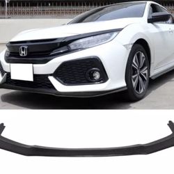 Fits 17-21 Honda Civic Sport 5Dr Ikon V6 Style Front Bumper Lip Splitter - PU