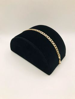 14k PAVED CURB LINK BRACELET