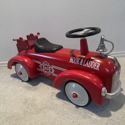 Ride On Metal Fire Truck Speedster Toy