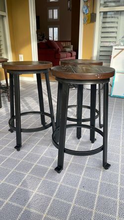3 farm style stools sold together $15 per each or $45 all together or best offer