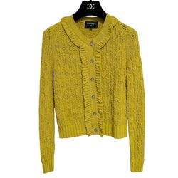 Chanel 2025 Cruise Yellow Cotton Cardigan 