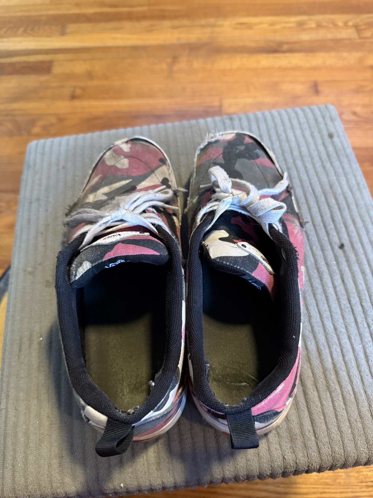 Pink camo kyle walker vans