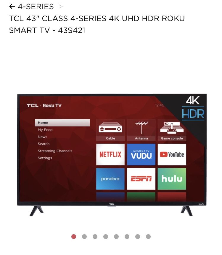 43” TCL Roku TV