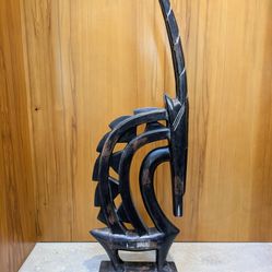 Vintage Hand-Carved Chiwara Sculpture 26" | Mali
