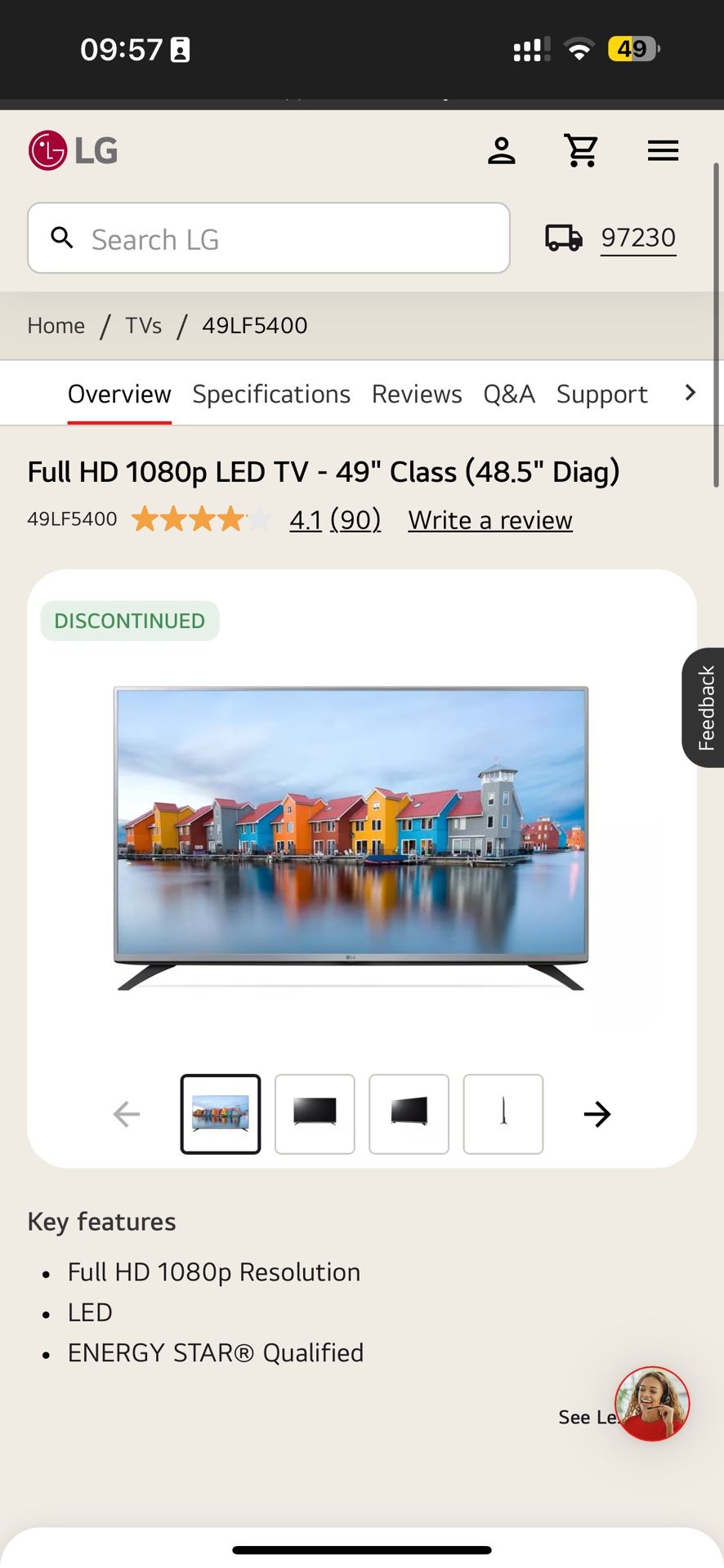 LG 49 inch Class FHD LED TV