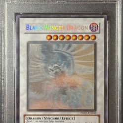 Yugioh Black Winged Dragon Ghost Rare PSA 8 - The Shining Darkness