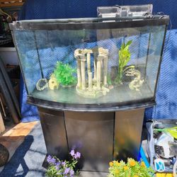 38 Gallon Fish Tank/Aquarium w/ Stand and all supplies in pictures