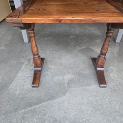 Oak Trestle Side Table