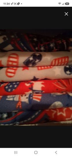 Fleece Blanket Fabric. 2.5 Yds Each Piece. $2 A Yard.