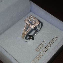Silver  Plated  Sz 7 Women's Ring$20