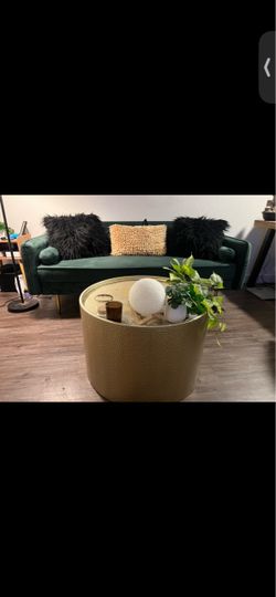 Green Velvet 3-Seater Sofa