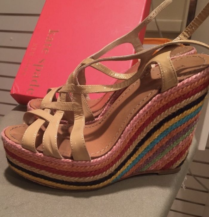 Kate spade Lindsay Rainbow Wedge Shoes