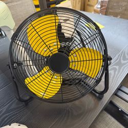 12 Inch High Velocity Metal Floor Fan, 3-Speed Powerful Cooling for Industrial, Commercial, and Home Spaces, Black
