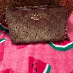 Coach double wristlet