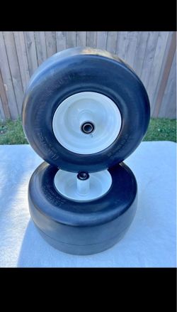 AR-PRO 13x6.50-6 Flat Free Lawn Mower Tires with Wheels – 2 Pack