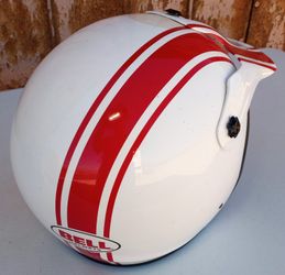 2004 BELL ホワイト レッド ヘルメット 2004 Bell Tracker Off Road Motorcycle Helmet XL White Red Stripe