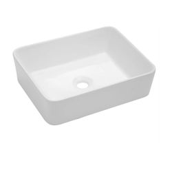 Kichae Bathroom Vessel Sink Rectangle - 19x15 Inch White Modern Bathroom Sinks Rectangular Above Counter Porcelain Ceramic Vessel Vanity Sink Art Basi