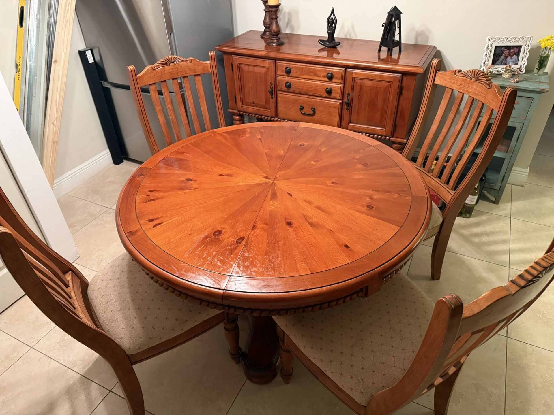 Dinner table with chairs