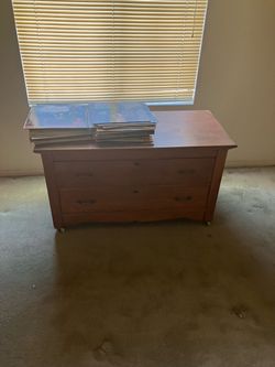 Vintage Wooden 2-Drawer Dresser