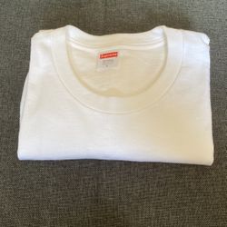 Supreme PRE-Shrunk White T-Shirt 100% Cotton Made In the USA 🇺🇸 