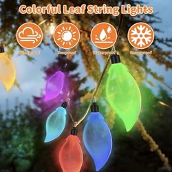 Leaf String Light 9.84 Ft Leaf Fairy String Lights DIY Leaves Shaped Decoration Lights for Outdoor Garden
