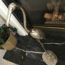 Pair of “unique display fireplace “cranes”