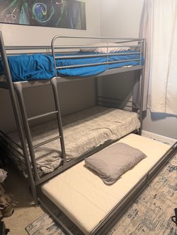 IKEA metal bunk bed triple