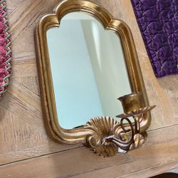 Italian Mirror and Candle Holder