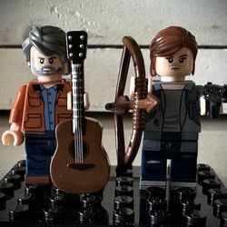 2 Lego Custom Last Of Us Joel And Ellie Minifigures