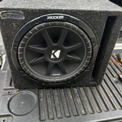 Kicker 12” Subwoofer In Ported Box $100!