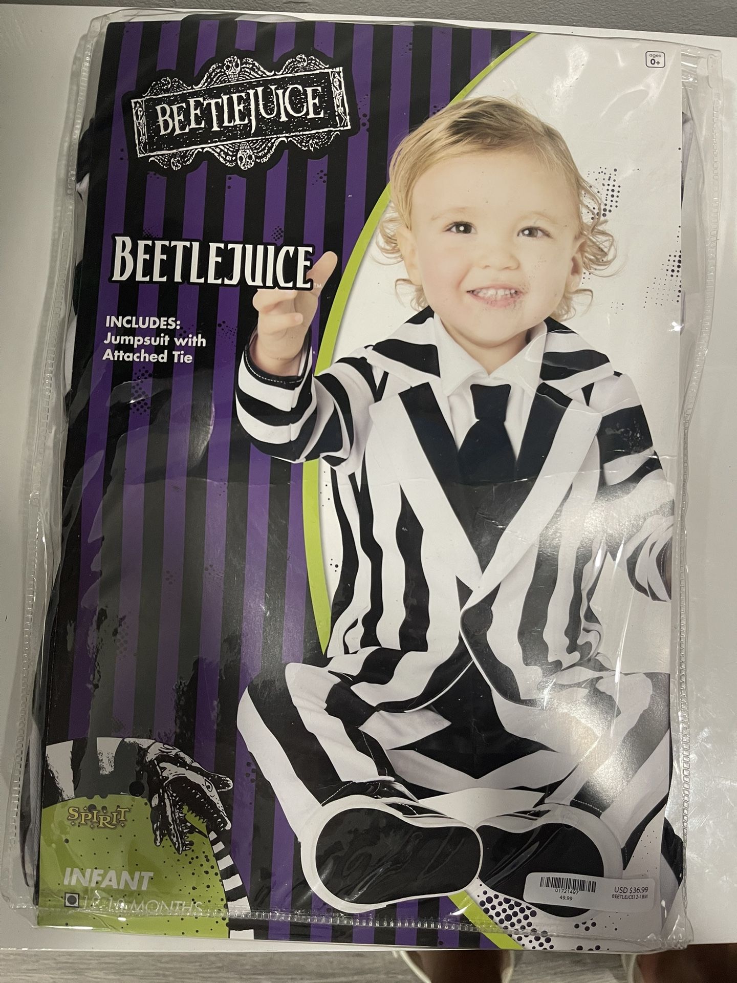 Baby Beetlejuice Costume | Officially Licensed | Beetlejuice Halloween Costumes for Babies and Kids