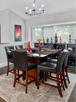 Glass Top Dining Table & 6 Chairs
