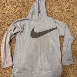 Nike Long Sleeve Hooded T-Shirt Boys Sz L Grey