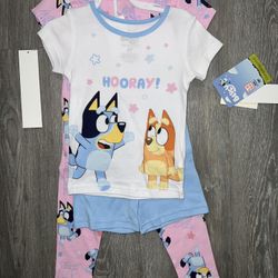 Bluey pajama set size 4 
